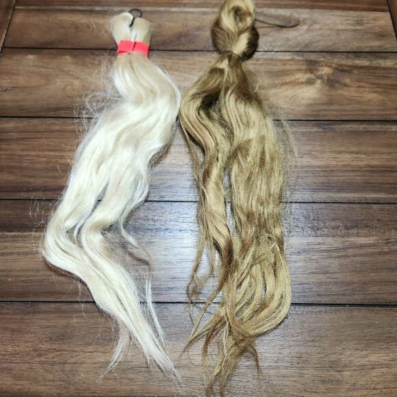 Set Of 2 Pre-Stretched, Pre-Layered 52" Blond, & Light Brown - Picture 2 of 3